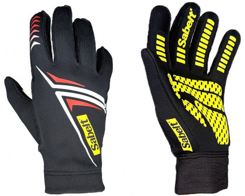 Sabelt G34 Sim Gloves Rękawice wyścigowe, fortykowe, silikonowa dłoń, 238-246mm obwód - cwith arny, XL (00319-02-02-BLK-XL)