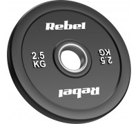 Rebel olympic rubberized bumper zestaw 2x2.5kg, otwór 51 mm, ACTIVE (RBA-2144-02.5)