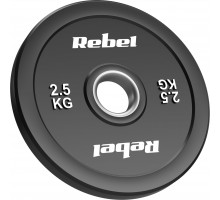 Rebel olympic rubberized bumper zestaw 2x2.5kg, otwór 51 mm, ACTIVE (RBA-2144-02.5)