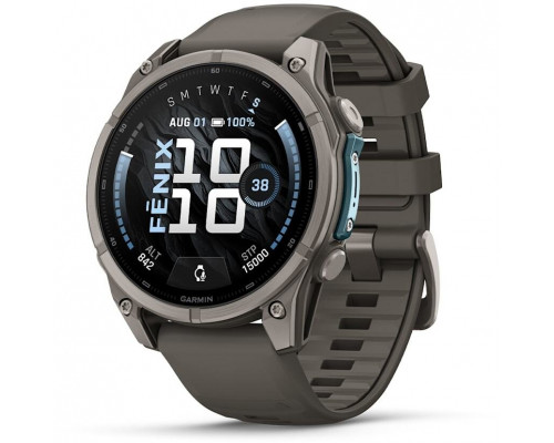 Smartwatch Garmin Fēnix® 9 – 47mm Tytan z kamienno-Graym silikonowym paskiem (010-04762-01)