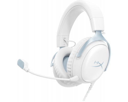 HyperX Cloud III - Gaming Headset (White/Blue) (DF7F1AA)