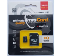 SD  Imro MicroSDHC 32 GB Class 10 UHS-I/U3  (MicroSD10/32G UHS-3 ADP)