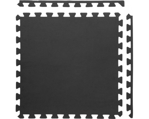 One Fitness Aizsargsegums MP10 122 cm x 122 cm x 1 cm melns