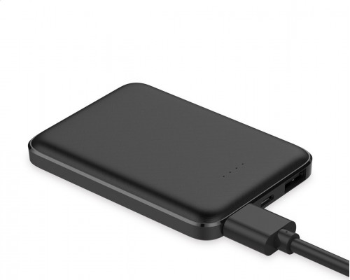 Platinet PLATINET POWER BANK 5000mAh POLYMER PORTABLE BLACK + microUSB cable [44815]