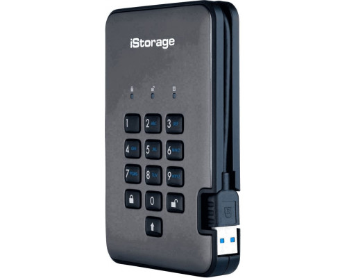 SSD iStorage diskAshur Pro 2 256GB Gray (IS-DAP2-256-SSD-256-C-G)