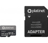 SD  Platinet Pro MicroSDXC 512 GB Class 10 UHS-III/U3 A2  (PMMSDX512UIII)