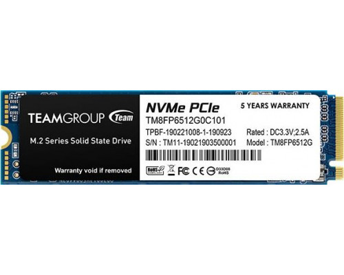 SSD TeamGroup MP33 512GB M.2 2280 PCI-E x4 Gen3 NVMe (TM8FP6512G0C101)