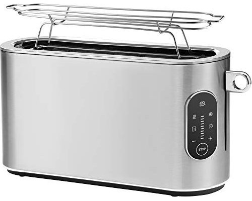 WMF WMF Lumero, długa szczelina, podwójny toster, wyświetlacz dotykowy, lampka LED, jednostronne opiekanie, 1-krotny przycisk, 10 poziomów brązowienia, do kromek chleba, tosty XXL, matowa stainless steel