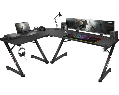 Gaming galds Huzaro Hero 7.0 Black 154 cmx117 cm