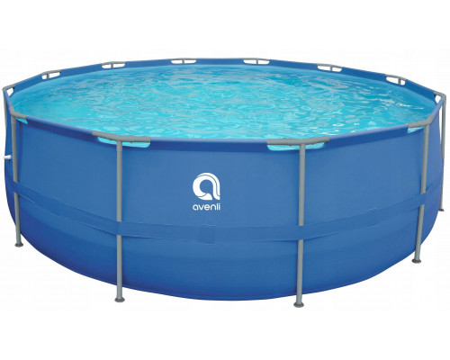 Enero Swimming pool rack oval with pump 450x122cm with pump drabiną i podłożem (17802EU)