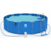 Enero Swimming pool rack oval with pump 450x122cm with pump drabiną i podłożem (17802EU)
