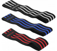 SportVida Hip Band SV-HK0366 dažādu pretestības līmeņu komplekts daudzkrāsains 3 gab.