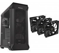 Genesis Irid 505 V2 MIDI TOWER (NPC-1517) + Wentylatory Oxal 120 Black 3-pack (NGF-2043)