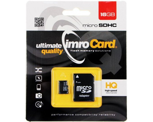 SD  Imro MicroSDHC 16 GB Class 10 UHS-I/U1  (KOM000558)