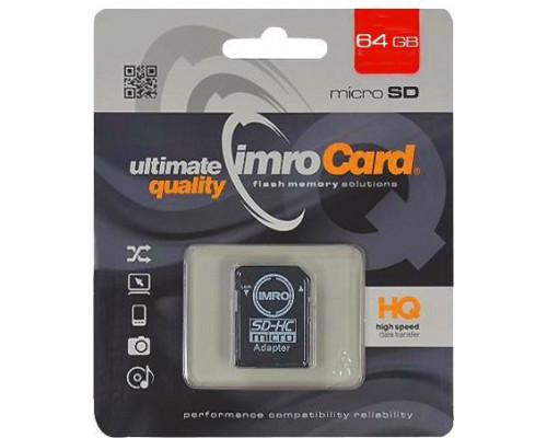 SD  Imro MicroSDXC 64 GB Class 10 UHS-I/U1  (KOM000517)