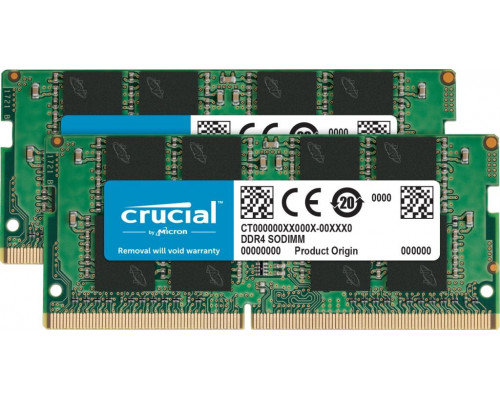 Crucial SODIMM, DDR4, 16 GB, 3200 MHz, CL22 (CT2K8G4SFRA32A)