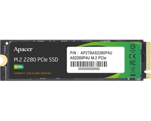 SSD Apacer AS2280P4U 1TB M.2 2280 PCI-E x4 Gen3 NVMe (AP1TBAS2280P4U-1)