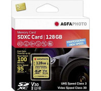 SD  AgfaPhoto SDXC 128 GB Class 10 UHS-I/U3 V30 (10607)