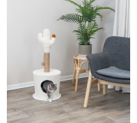 Trixie TRIXIE Domek cat with a scratching post in the form of cactus, 36x84 cm, creamy