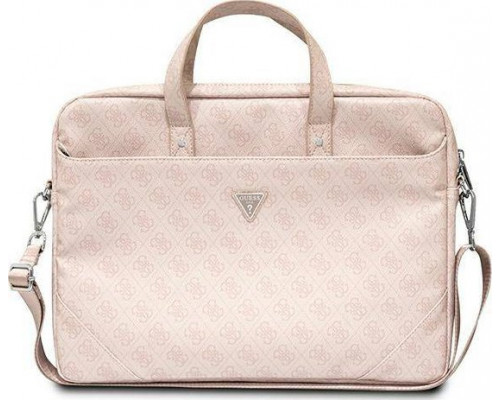 Guess Guess GUCB15P4TP 16" różowy/ pink Saffiano 4G Hot Stamp Triangle Logo