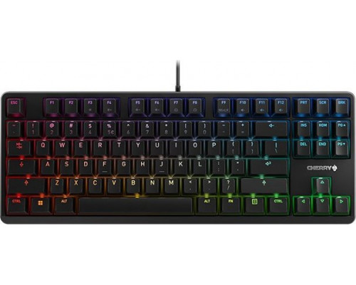Cherry CHERRY G80-3000N RGB TKL klawiatura USB QWERTY Amerykański międzynarodowy Czarny