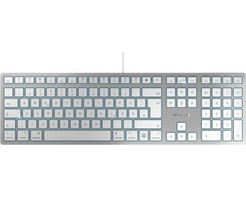 Cherry CHERRY KC 6000C FOR MAC klawiatura USB QWERTZ Niemiecki Srebrny