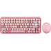 Perixx Perixx PERIDUO-713 DE, Mini Keyboard and Mouse Set, Retro Vintage Design, pink