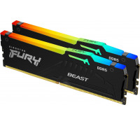 Kingston Fury Beast RGB, DDR5, 16 GB, 6000MHz, CL36 (KF560C36BBEAK2-16) Kingston Fury Beast RGB, DDR5, 16 GB, 6000MHz, CL36 (KF560C36BBEAK2-16)
