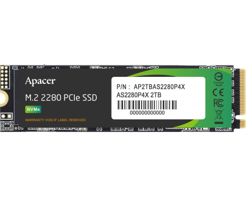 SSD  SSD Apacer SSD Apacer AS2280P4X 2TB M.2 PCIe NVMe Gen3 x4 2280 (2100/1700 MB/s)