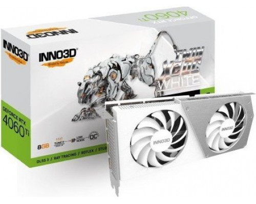 *RTX4060Ti Inno3D GeForce RTX 4060 Ti Twin X2 OC White 8GB GDDR6 (N406T2-08D6X-171153W)