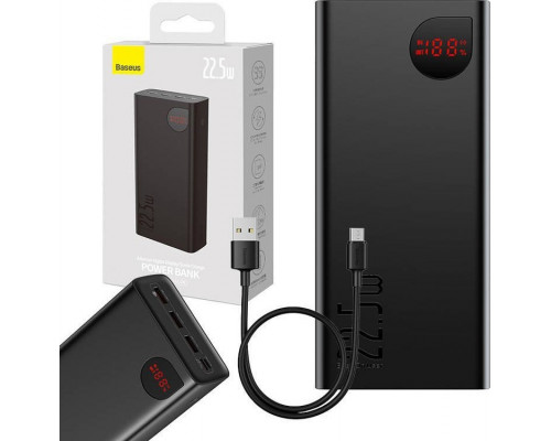 Baseus Szybko ładujący Power Bank Adaman, 40000mAh 22,5W (black)