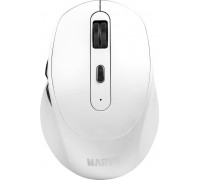 Marvo Marvo WM106W WH, 1600DPI, Bluetooth a 2,4GHz, optyczna, 6kl., bezprzewodowa, biała, wbudowany akumulator, biurowa, cicha, DUA