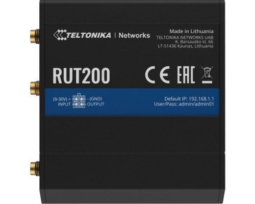 Teltonika 4G/LTE RUT200 (Cat 4), 3G, 2G, WIFI, Ethernet