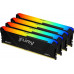 Kingston Fury Beast RGB, DDR4, 32 GB, 3600MHz, CL17 (KF436C17BB2AK4/32)