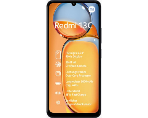 Xiaomi Redmi 13C 6/128GB Black  (MZB0FMGEU)