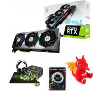 *RTX3080Ti MSI GeForce RTX 3080 Ti Suprim X 12GB GDDR6 + słuchaki + plecak + pluszowy smok + pasek RGB LED