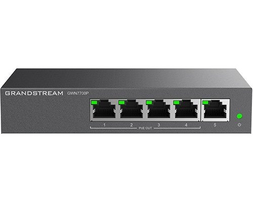 Switch GrandStream Switch Grandstream PoE GWN7700P (4x PoE Up to 1000; 1x Up to 1000Mpbs)