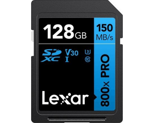 SD  Lexar 800X Pro SDXC 128 GB Class 10 UHS-I/U3 V30 (LSD0800P128G-BNNNG)