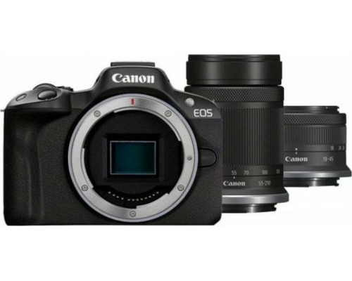 Canon Canon EOS R50 + RF-S 18-45mm IS STM + RF-S 55-210mm IS STM Black