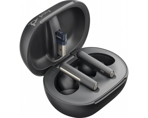 Poly Voyager Free 60+ UC Black +BT700 USB-A Adapter +Touchscreen Charge Case (7Y8G3AA)