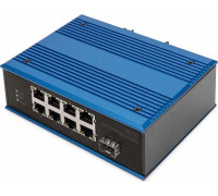 Switch Digitus DIGITUS Switch Ind. 8-Port 10/100 PoE Unmanaged blau