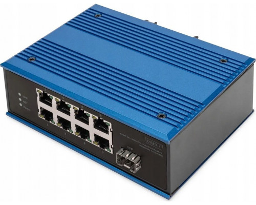 Switch Digitus DIGITUS Switch Ind. 8-Port 10/100 PoE Unmanaged blau