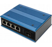 Switch Digitus Digitus 4-port   Fast Ethernet PoE, przemysłowy, niezarządzany, 1 łącze SFP