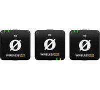 IK Multimedia RODE Wireless ME Dual - Kompaktowy bezprzewodowy system mikrofonowy z dwoma nadajnikami do nagrywania dwukanałowego (czarny)