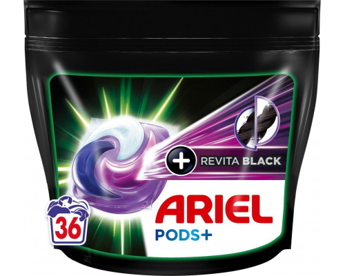 Ariel Ariel All-in-1 PODs +Revita Black skalbimo kapsulės, 36 vnt.