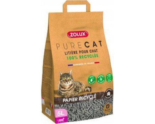 Zolux ZOLUX Podściółka naturalna PURECAT papierowa, recykling 5 l