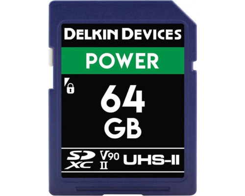 SD  Delkin Power 2000x SDXC 64 GB Class 10 UHS-II/U3 V90 (DDSDG200064G)