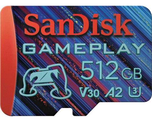 SD  SanDisk GamePlay MicroSDXC 512 GB Class 10 UHS-I/U3 A2 V30 (SDSQXAV-512G-GN6XN)