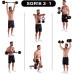 HMS ‎Dumbbells SGR18 Pro Set cast iron 2 x 18 kg