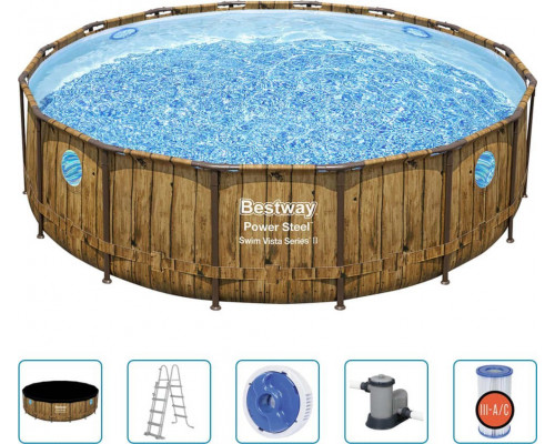 Bestway Bestway Swimming pool Power Steel with accessory kit, 488x122 cm